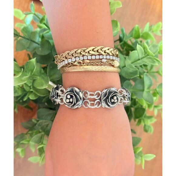 Mexico 950 Flower Link Bracelet - Picture 5 of 5